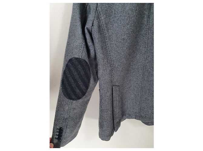 Autre Marque Manuel Ritz Blazer Grau Wolle und Baumwolle Größe 50 - Ansicht 5