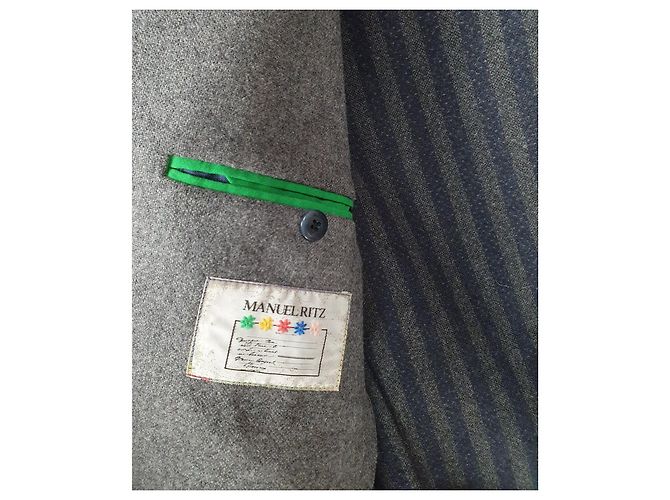 Autre Marque Manuel Ritz Blazer Grau Wolle und Baumwolle Größe 50 - Ansicht 7