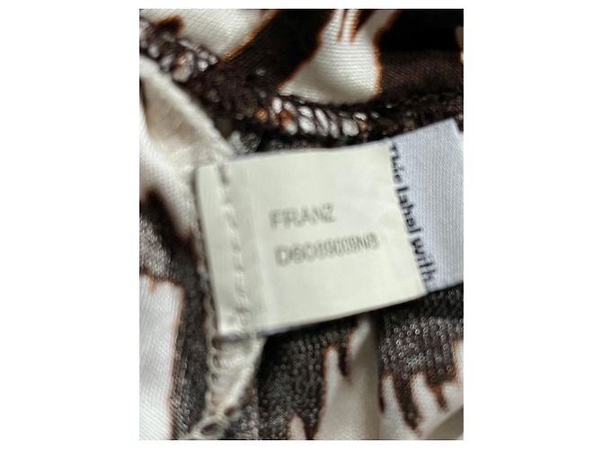 Diane Von Furstenberg DvF Maxi vestido de seda Franz Castaño Crudo Chocolate - vista 3