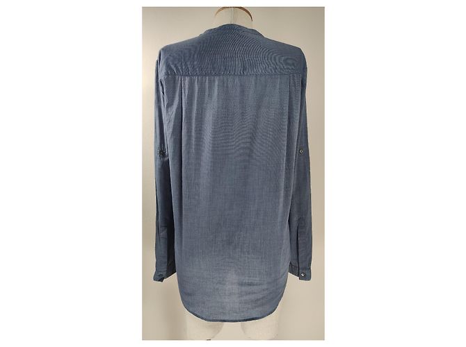 Top Hugo Boss azul de algodón y lyocell - vista 3