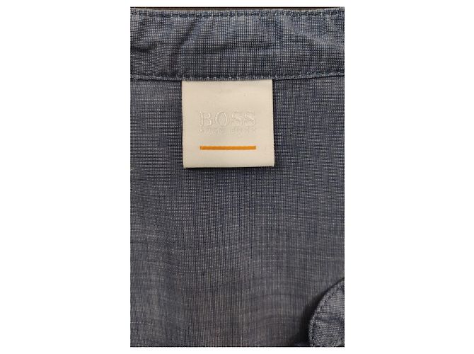 Top Hugo Boss azul de algodón y lyocell - vista 4