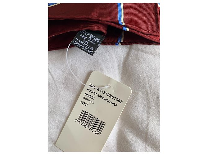 Chanel Lenços de seda Marrom Branco Azul - vista 6
