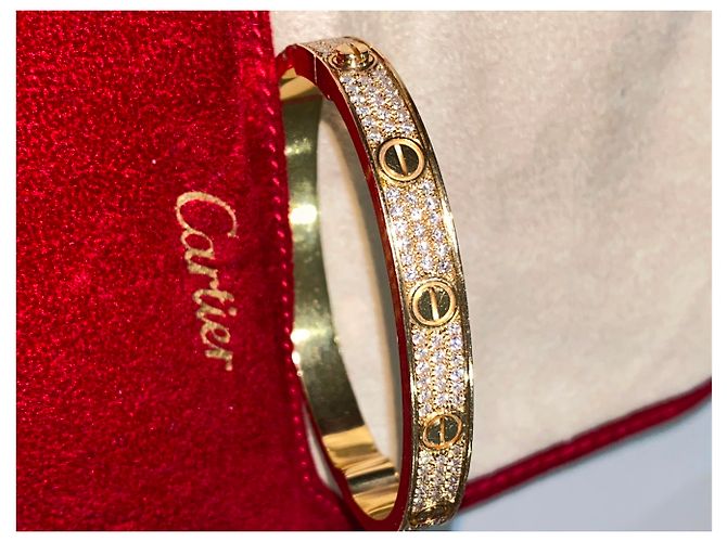 Love Cartier misura grande full pavé 16 Giallo - vista 2