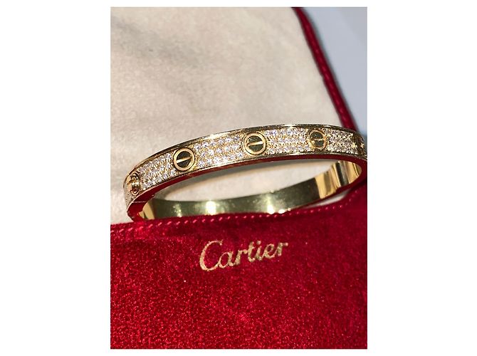 Love Cartier misura grande full pavé 16 Giallo - vista 3