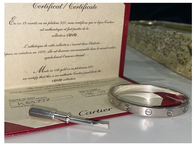 Love amore cartier oro bianco - vista 6