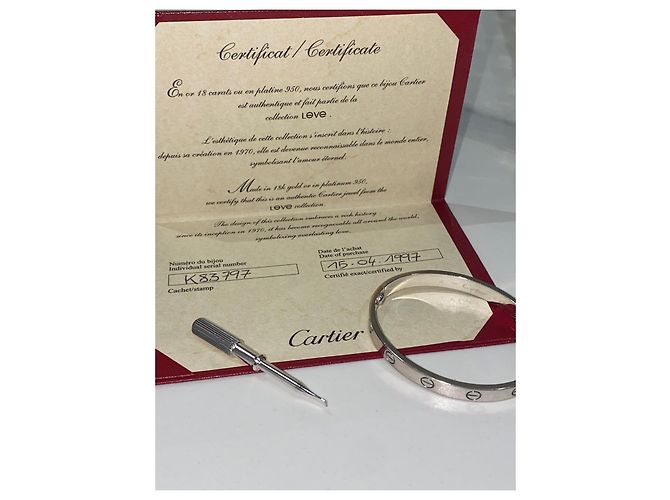Love amore cartier oro bianco - vista 7