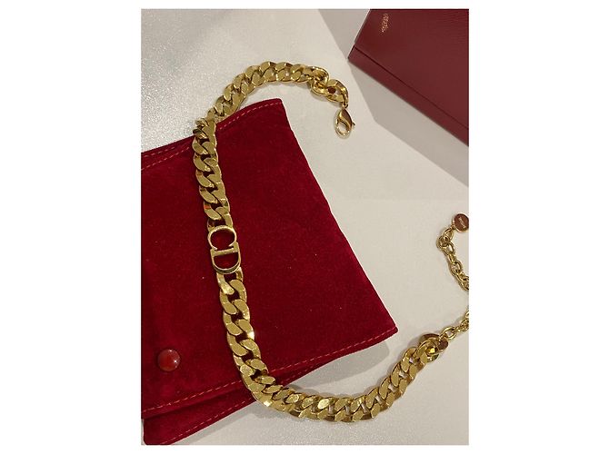 Collana a catena larga Christian Dior oro giallo - vista 6