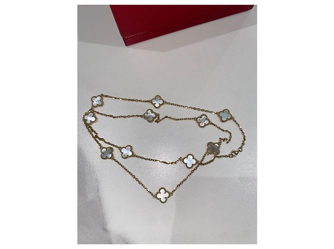 Van Cleef & Arpels Collana lunga Alhambra 11 modelli in oro giallo - vista 3