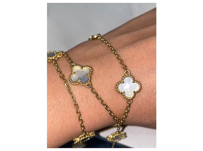 Van Cleef & Arpels Collana lunga Alhambra 11 modelli in oro giallo - vista 5