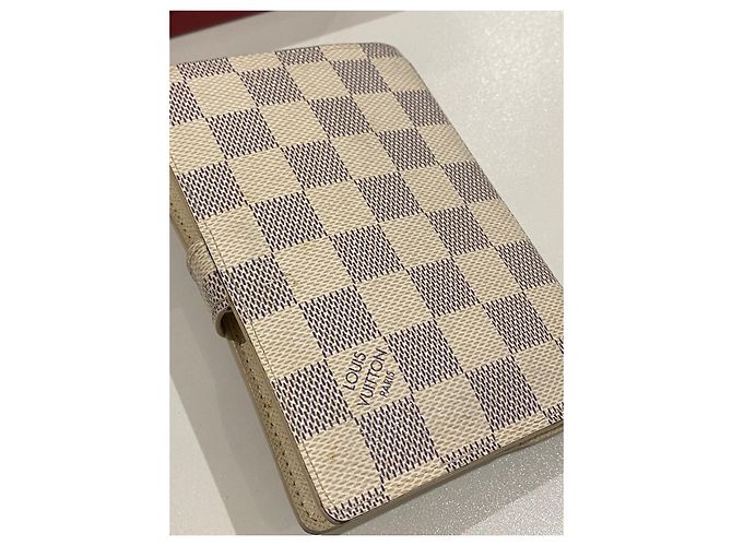 Keepall Louis Vuitton Geldbörse aus Leder Creme Roh - Ansicht 2