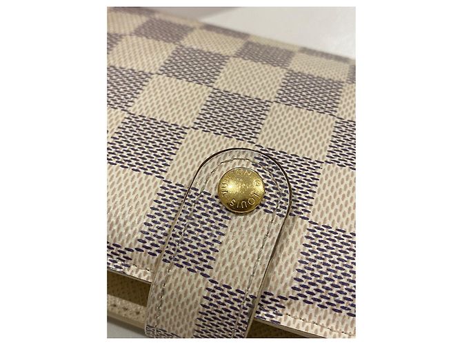 Keepall Louis Vuitton Geldbörse aus Leder Creme Roh - Ansicht 3