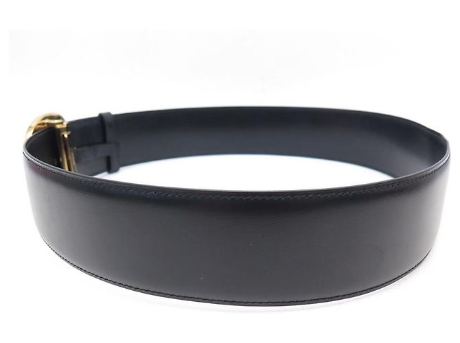 CARTIER GÜRTEL PANTHER SCHNALLE L5000118 T 84 CM SCHWARZER LEDERGÜRTEL - Ansicht 2
