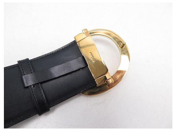 CARTIER GÜRTEL PANTHER SCHNALLE L5000118 T 84 CM SCHWARZER LEDERGÜRTEL - Ansicht 3