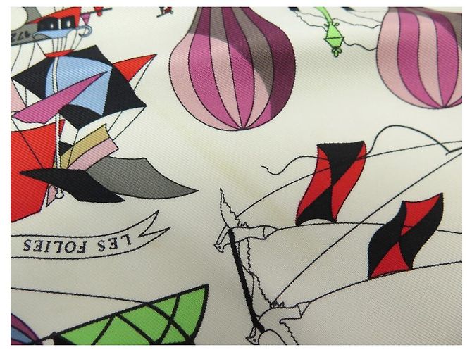 Hermès LOT 2 HERMES GAVROCHES SCIARPE LES FOLIES DU CIEL & TSUBAS CARRES SCIARPE Multicolore - vista 22