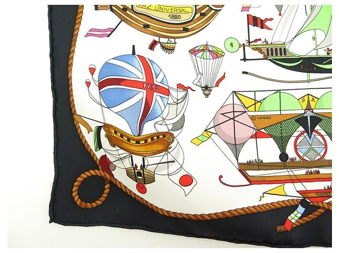 Hermès LOT 2 HERMES GAVROCHES SCIARPE LES FOLIES DU CIEL & TSUBAS CARRES SCIARPE Multicolore - vista 3