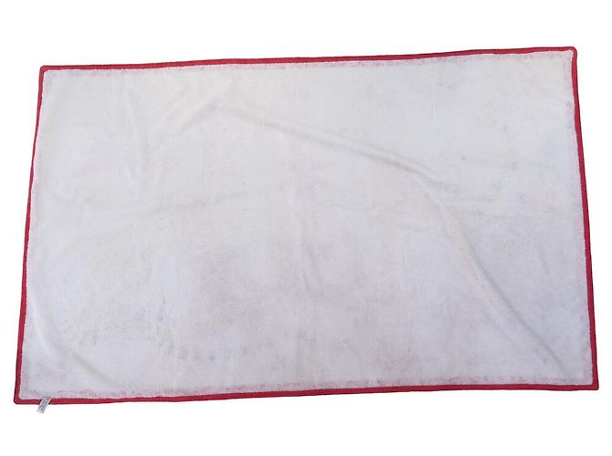 Hermès TAPIS DE PLAGE HERMES LEOPARDS H101015M32 DRAP DE BAIN EN COTON BEACH MAT Rouge - vue 3