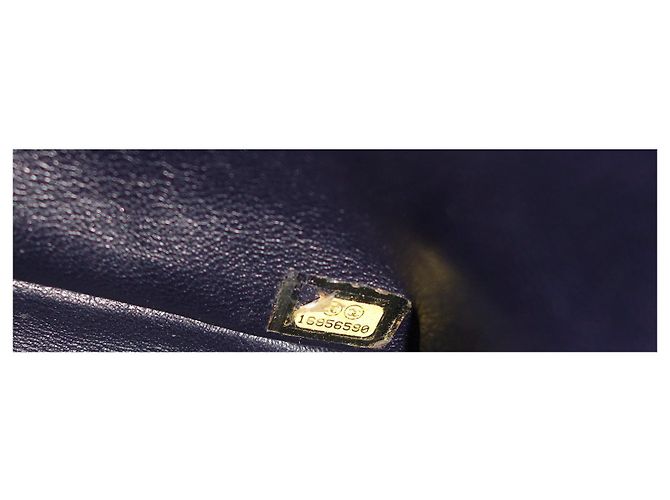 Timeless Borsa Chanel Classic Gm blu navy - vista 11