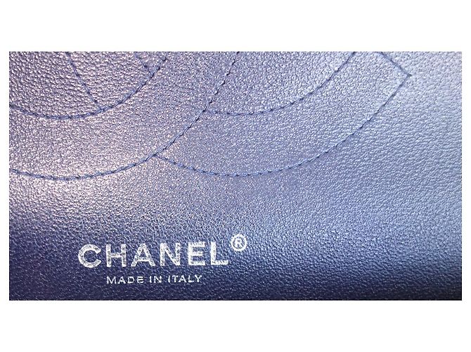 Timeless Borsa Chanel Classic Gm blu navy - vista 12