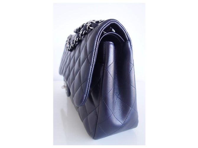 Timeless Borsa Chanel Classic Gm blu navy - vista 2