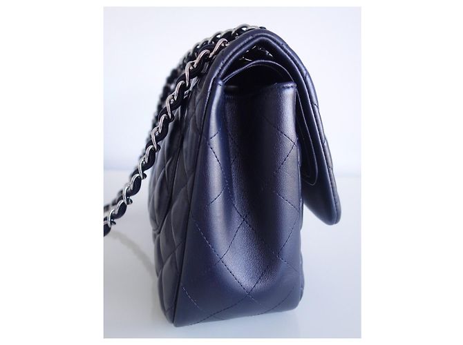 Timeless Borsa Chanel Classic Gm blu navy - vista 3