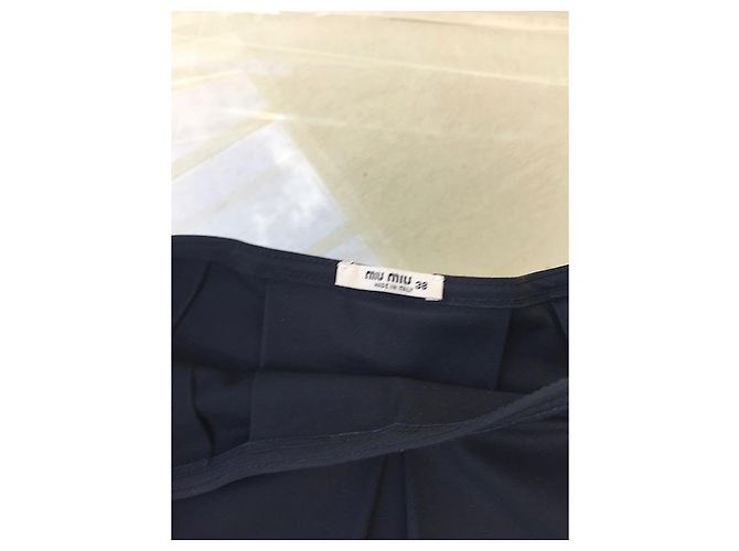 Minifalda Miu Miu de algodón azul marino - vista 2