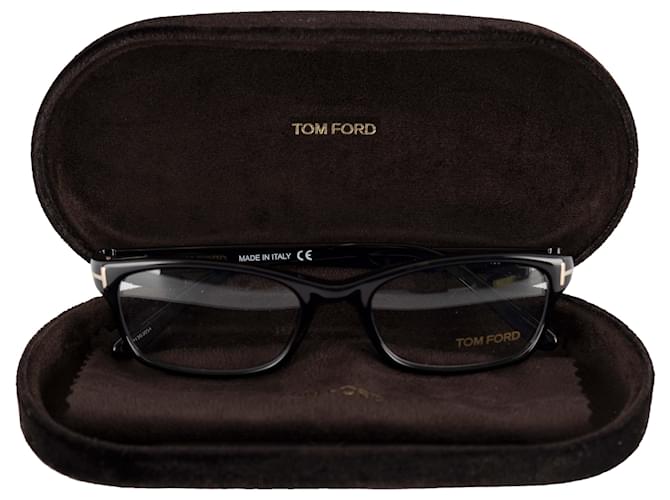 Tom Ford Rectangular Eyeglasses Black - view 5