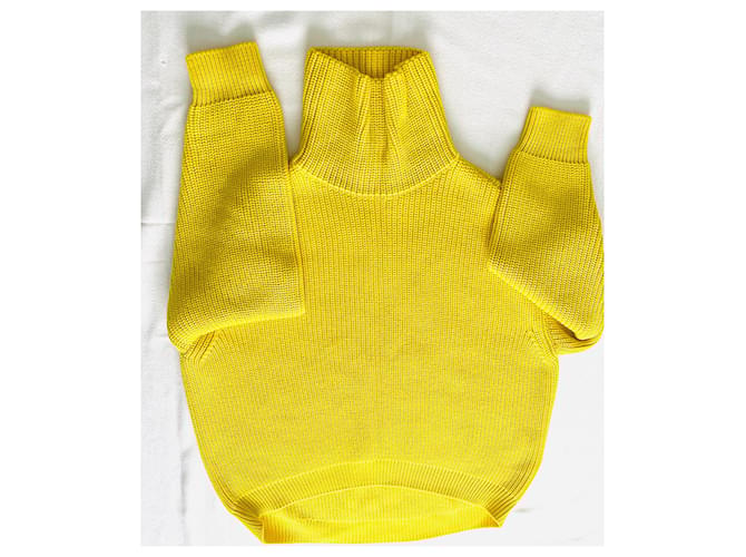 Pull oversize en grosse maille Givenchy jaune - vue 3