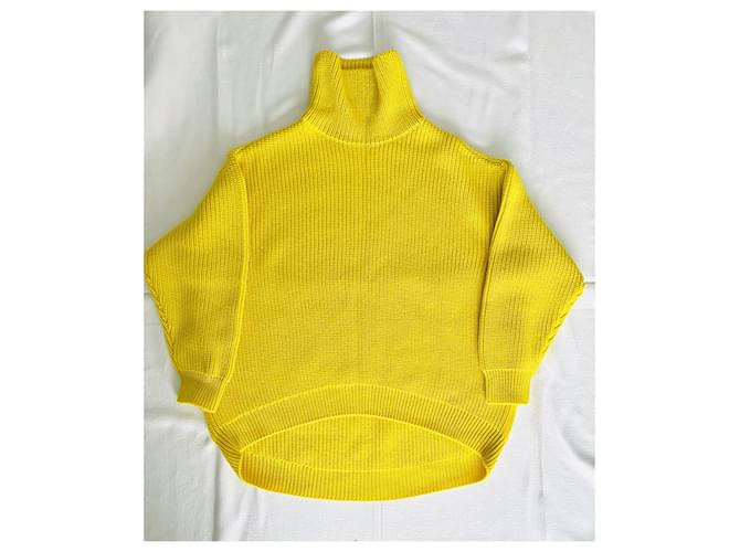 Pull oversize en grosse maille Givenchy jaune - vue 4