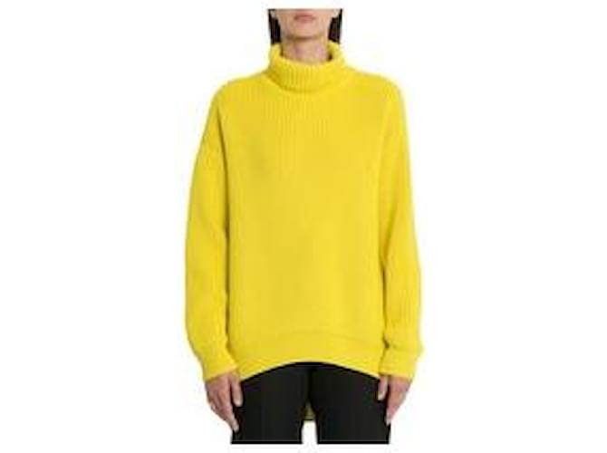 Pull oversize en grosse maille Givenchy jaune - vue 8