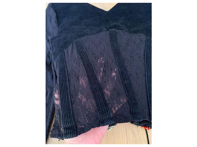 Top Corsé Dolce & Gabbana con Mangas de Encaje Negro - vista 10