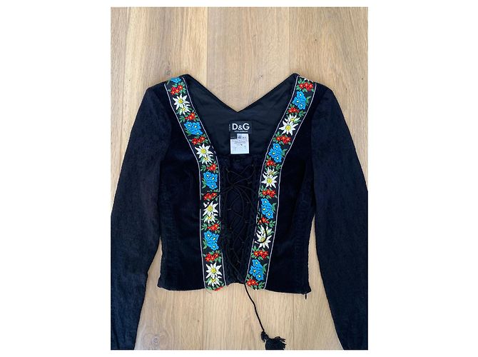 Top Corsé Dolce & Gabbana con Mangas de Encaje Negro - vista 2