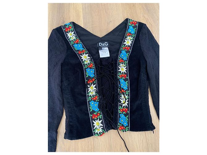 Top Corsé Dolce & Gabbana con Mangas de Encaje Negro - vista 4