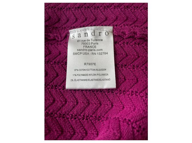Vestido de algodón Maje sin tirantes morado Púrpura - vista 4