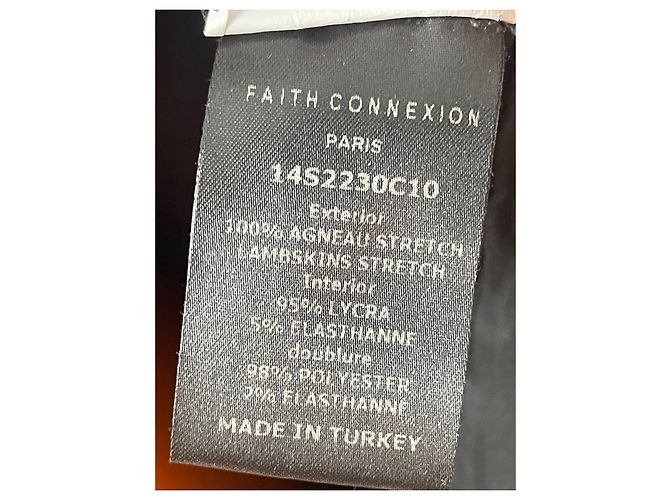 Faith Connexion Lederjacke Schwarz - Ansicht 5