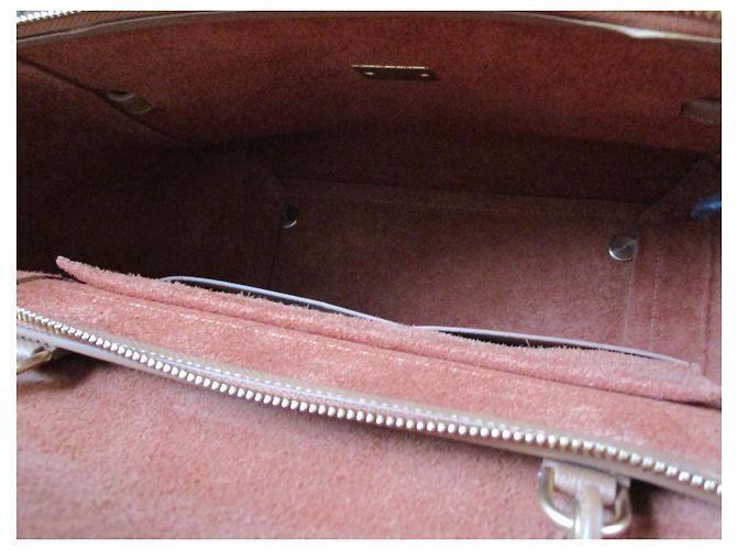Borsa a mano Céline in pelle granulosa color caramello - vista 4
