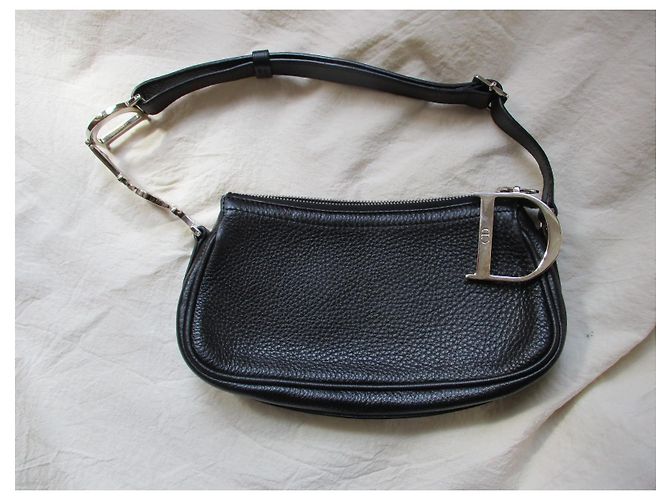 Dior Bolsa de hombro/Cartera de piel negra. - vista 4