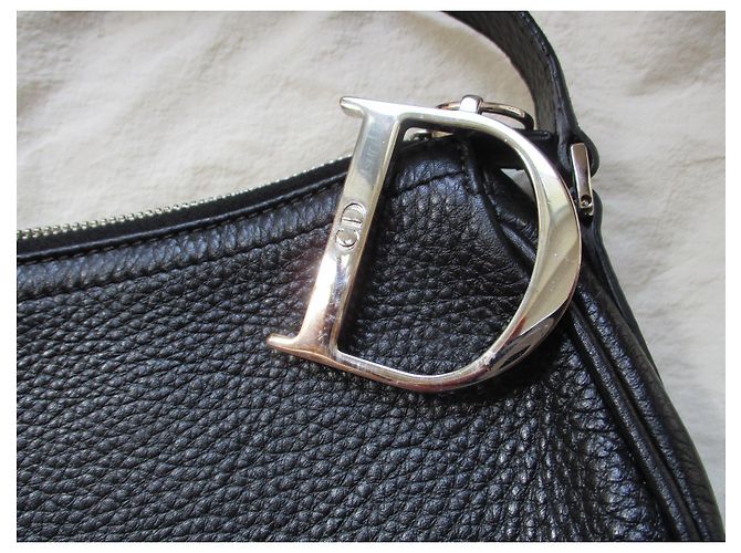 Dior Bolsa de hombro/Cartera de piel negra. - vista 5