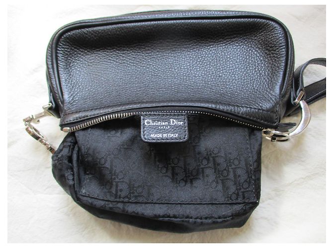 Dior Bolsa de hombro/Cartera de piel negra. - vista 6