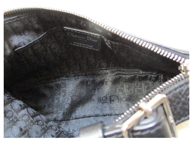 Dior Bolsa de hombro/Cartera de piel negra. - vista 7