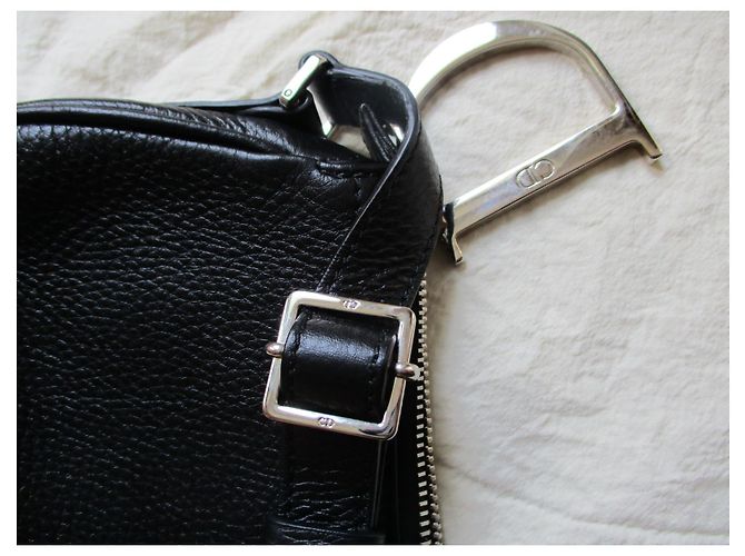 Dior Bolsa de hombro/Cartera de piel negra. - vista 8