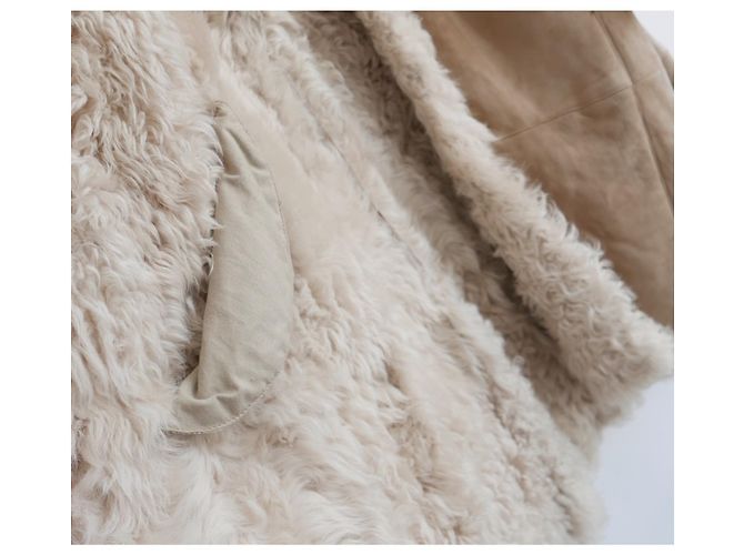 Etro Cappotto lungo in montone shearling svasato - vista 5