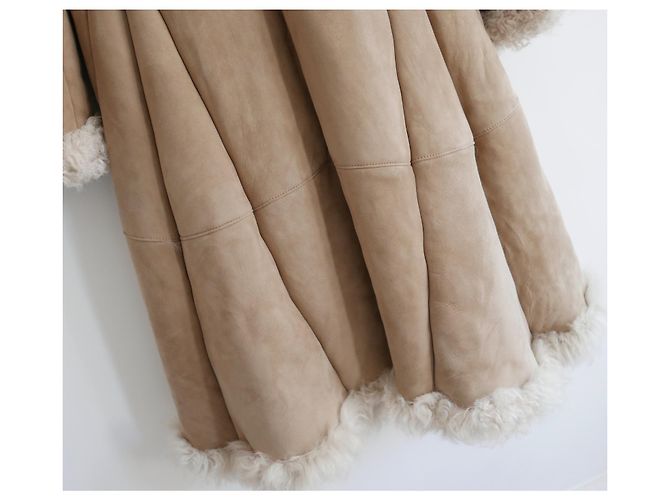 Etro Cappotto lungo in montone shearling svasato - vista 7