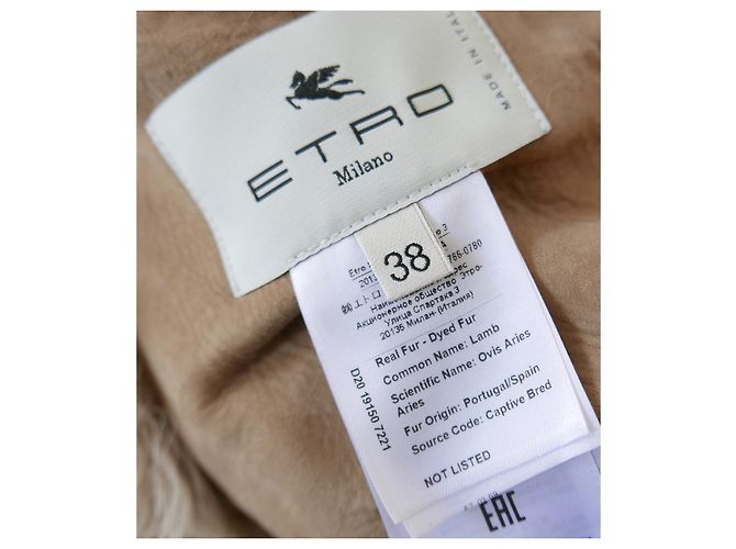 Etro Cappotto lungo in montone shearling svasato - vista 8