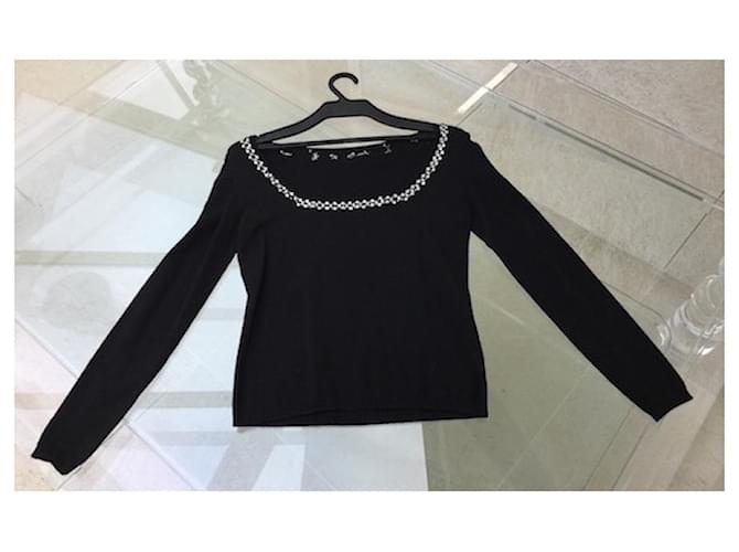 Schwarzer Pullover BLUMARINE gekerbter Rücken 40 IT - Ansicht 3