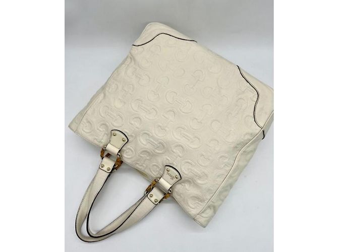 Bamboo Bolso de mano Gucci Detalles de bambú Blanco - vista 14