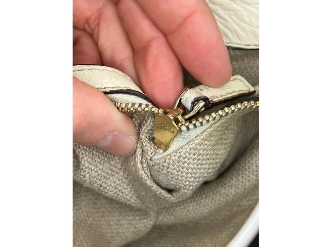 Bamboo Bolso de mano Gucci Detalles de bambú Blanco - vista 2