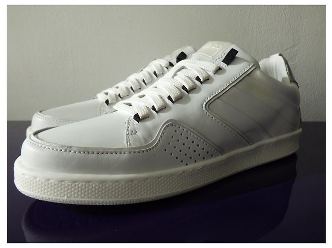 Sneakers Kenzo in pelle bianca e argento Bianco - vista 14