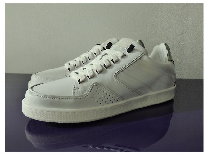 Sneakers Kenzo in pelle bianca e argento Bianco - vista 15