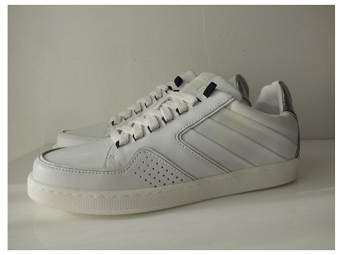 Sneakers Kenzo in pelle bianca e argento Bianco - vista 16
