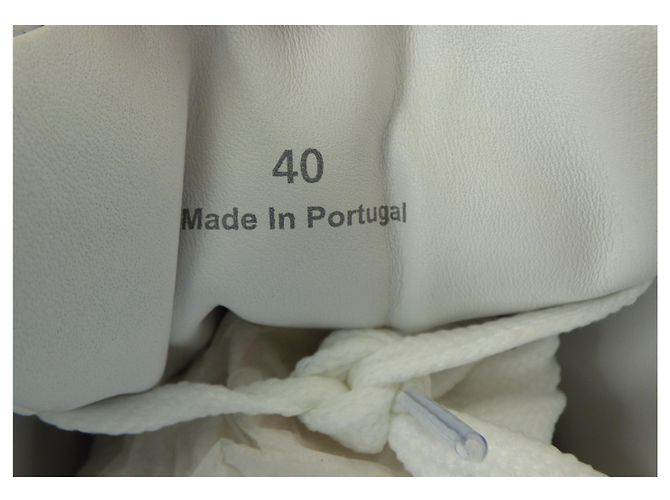 Sneakers Kenzo in pelle bianca e argento Bianco - vista 9